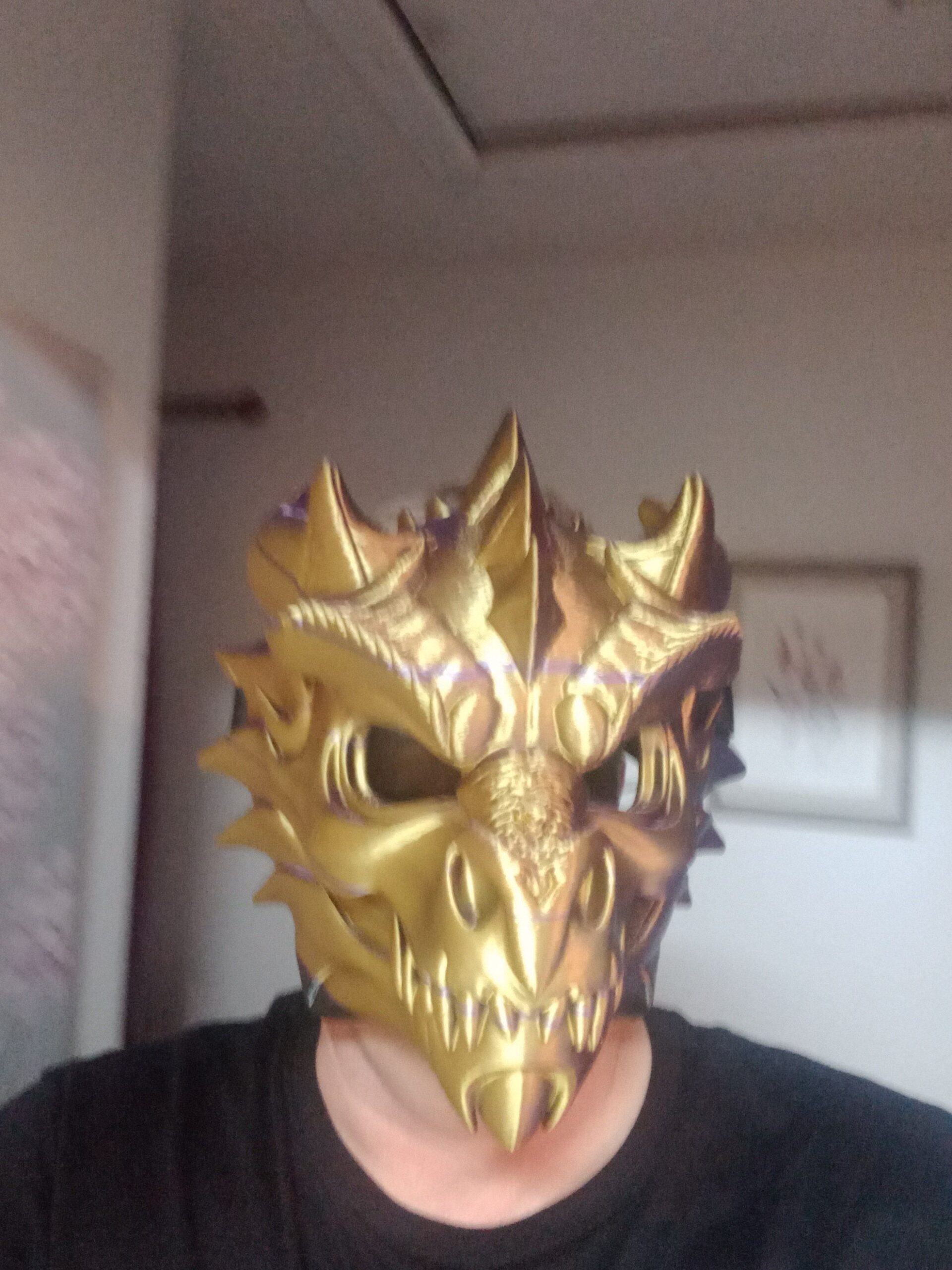 Wyvern Dragon mask 3D Printed cos play manga art