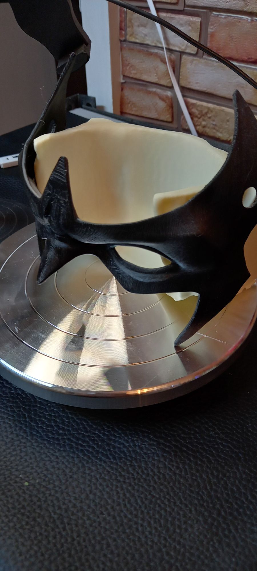 3d printed Nightwing mask Black printed in petg for soft contact